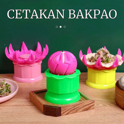 Cetakan Bakpao Bentuk Bunga Lotus / Dumpling Steam Bun Maker /Alat Pembuat Roti Kukus Pangsit Manual