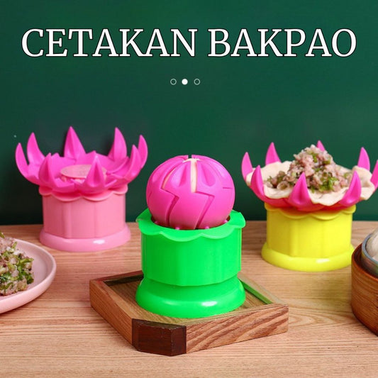 Cetakan Bakpao Bentuk Bunga Lotus / Dumpling Steam Bun Maker /Alat Pembuat Roti Kukus Pangsit Manual