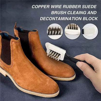 Sikat Sepatu 4IN1 Suede Shoe Brush/Pembersih Nubuck Boot Kain Tas Kulit/Pengangkat Kotoran Serbaguna