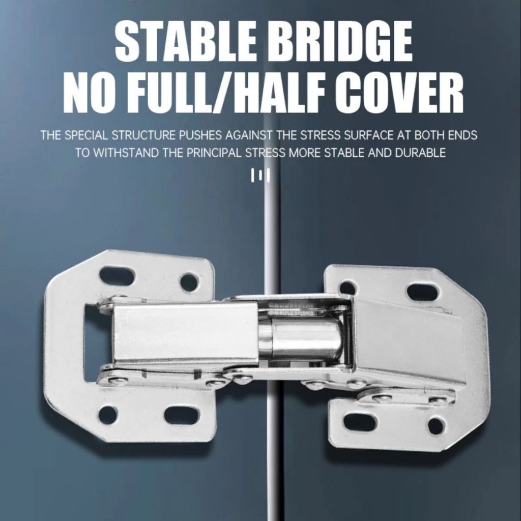 Engsel Kodok Pintu 3inch FREE 8 Baut / Plate Hinge Door Stainless Lemari Kabinet 90 Derajat Tahan Karat Termurah