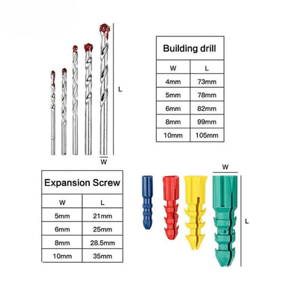 Mata Bor Set 300pcs / Drill Bit Set Combination / Alat Pengeboran Besi Kayu Baja Beton High Quality