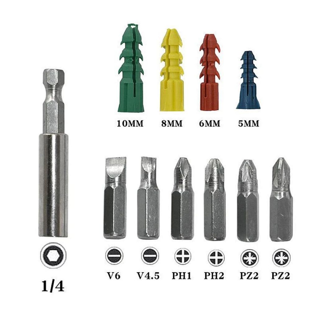 Mata Bor Set 300pcs / Drill Bit Set Combination / Alat Pengeboran Besi Kayu Baja Beton High Quality