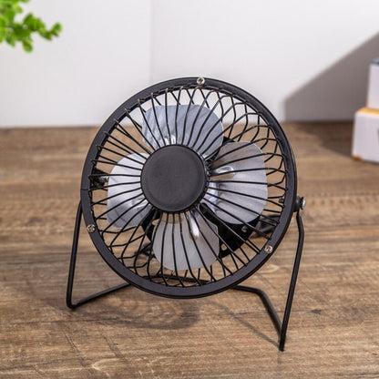 Kipas Angin USB Besi 5 Inch Portable / Mini Fan Meja Elektrik Pendingin Ruangan Super Kencang Anti Panas