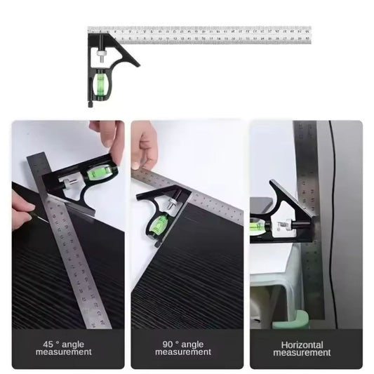 Penggaris Siku Tukang Waterpass 30CM / Square Ruler Mistar L Stainless / Pengukur Sudut Anti Karat