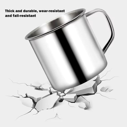 Cangkir Stainless 7cm Tebal / Gelas Minum Kopi Teh Tahan Panas / Mug Travel Mini Anti Karat Termurah