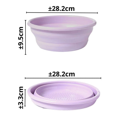 Baskom Lipat Silikon Serbaguna / Drain Basket Flexible / Saringan Tirisan Beras Pencuci Sayuran Buah