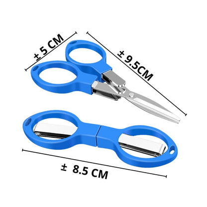Gunting Lipat Mini Model Kacamata Stainless/ Folding Scissors Travel/ Alat Pemotong Kertas Serbaguna