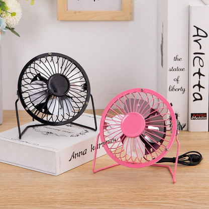 Kipas Angin USB Besi 5 Inch Portable / Mini Fan Meja Elektrik Pendingin Ruangan Super Kencang Anti Panas