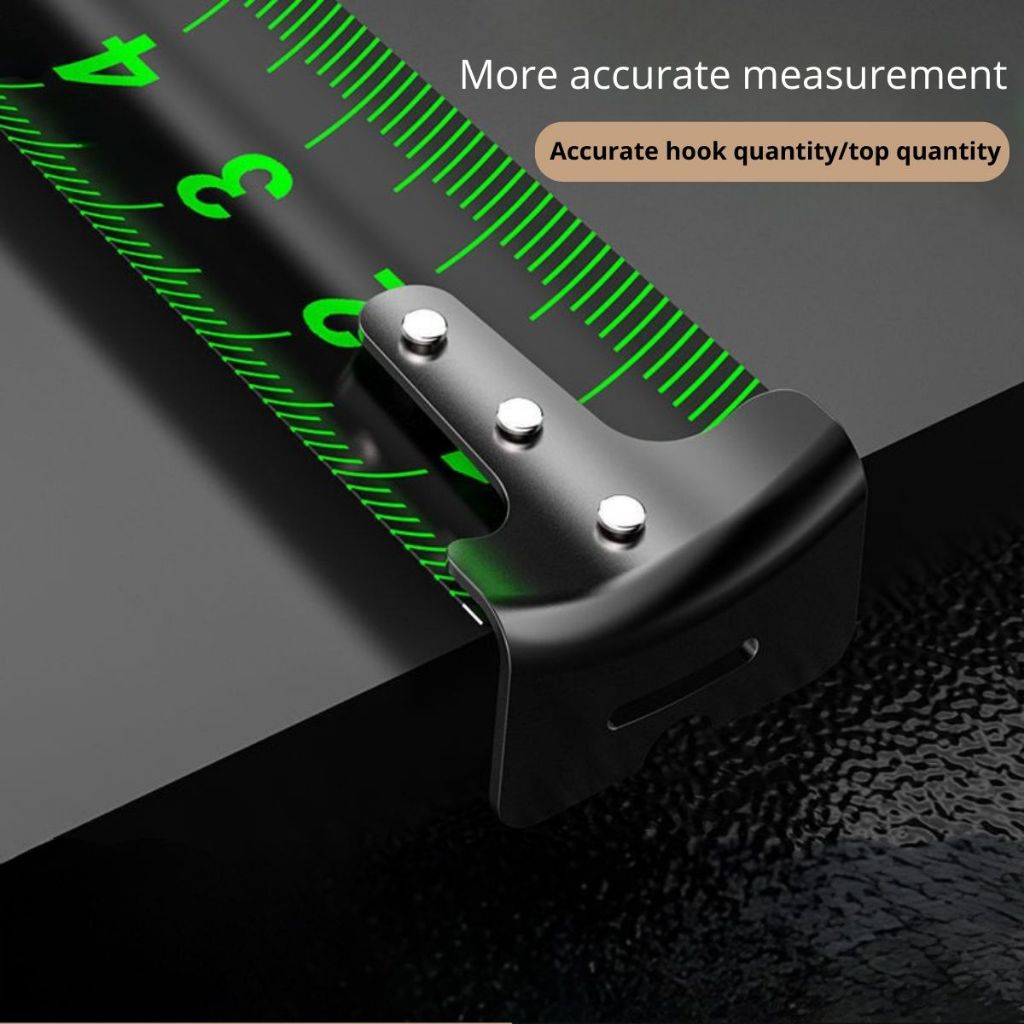 Meteran Tukang Pita Neon 5M / Measuring Tape 5 Meter / Alat Pengukur Bangunan Tebal Anti Karat Murah