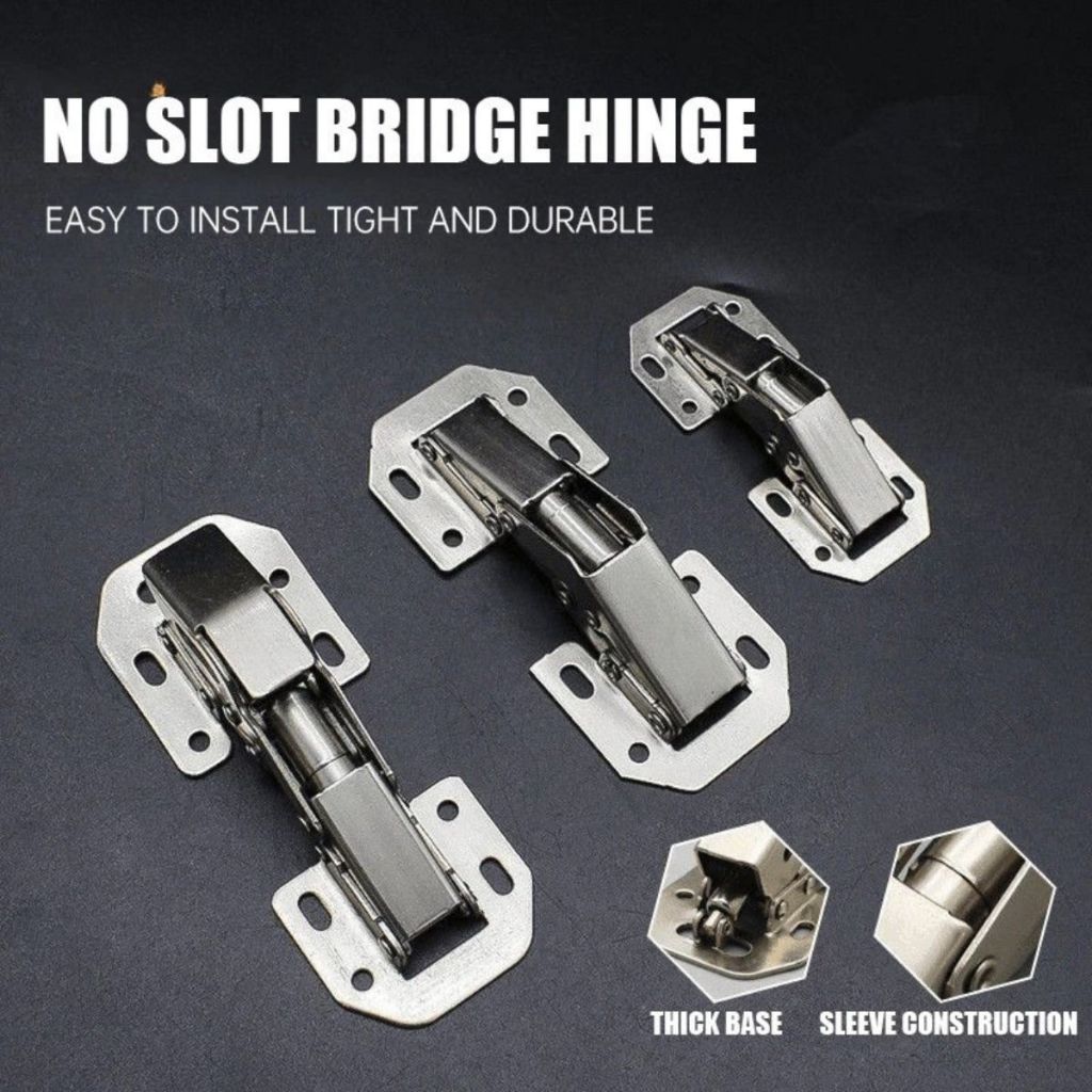 Engsel Kodok Pintu 3inch FREE 8 Baut / Plate Hinge Door Stainless Lemari Kabinet 90 Derajat Tahan Karat Termurah