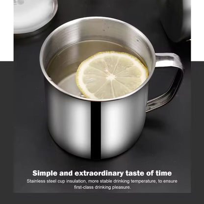 Cangkir Stainless 7cm Tebal / Gelas Minum Kopi Teh Tahan Panas / Mug Travel Mini Anti Karat Termurah