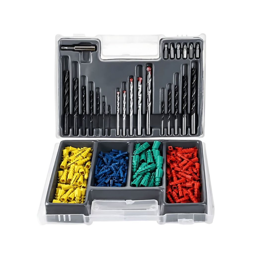 Mata Bor Set 300pcs / Drill Bit Set Combination / Alat Pengeboran Besi Kayu Baja Beton High Quality