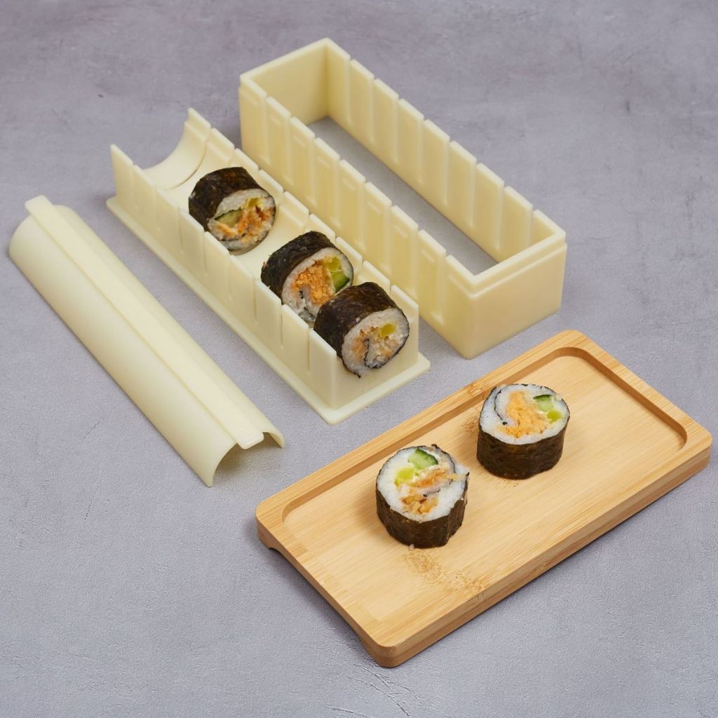 Cetakan Sushi Roll Motif Bulat Hati / Alat Gulung Cetak Kimbab Onigiri Pembuat Bento Praktis Murah