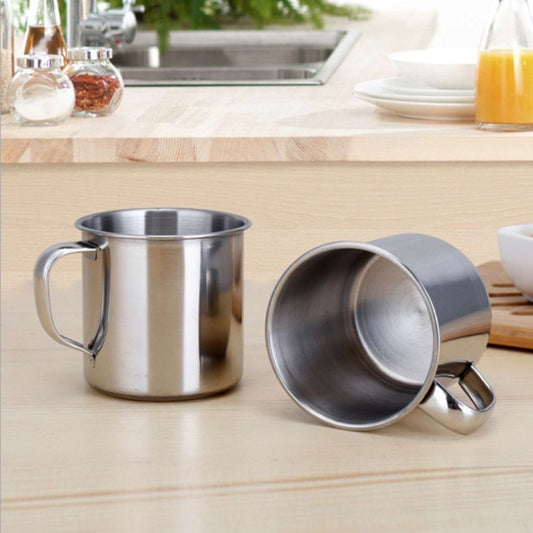 Cangkir Stainless 7cm Tebal / Gelas Minum Kopi Teh Tahan Panas / Mug Travel Mini Anti Karat Termurah