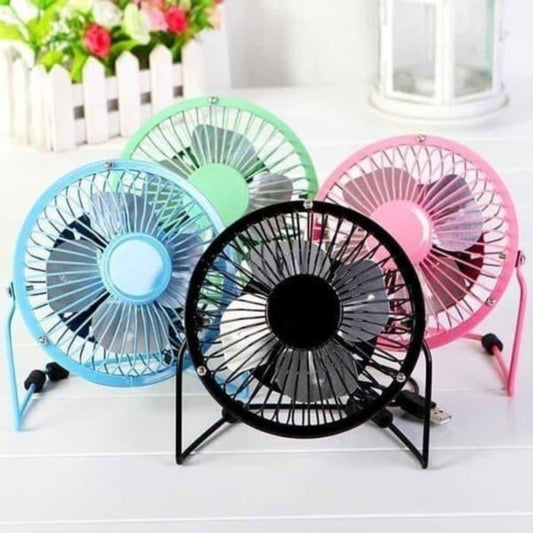 Kipas Angin USB Besi 5 Inch Portable / Mini Fan Meja Elektrik Pendingin Ruangan Super Kencang Anti Panas