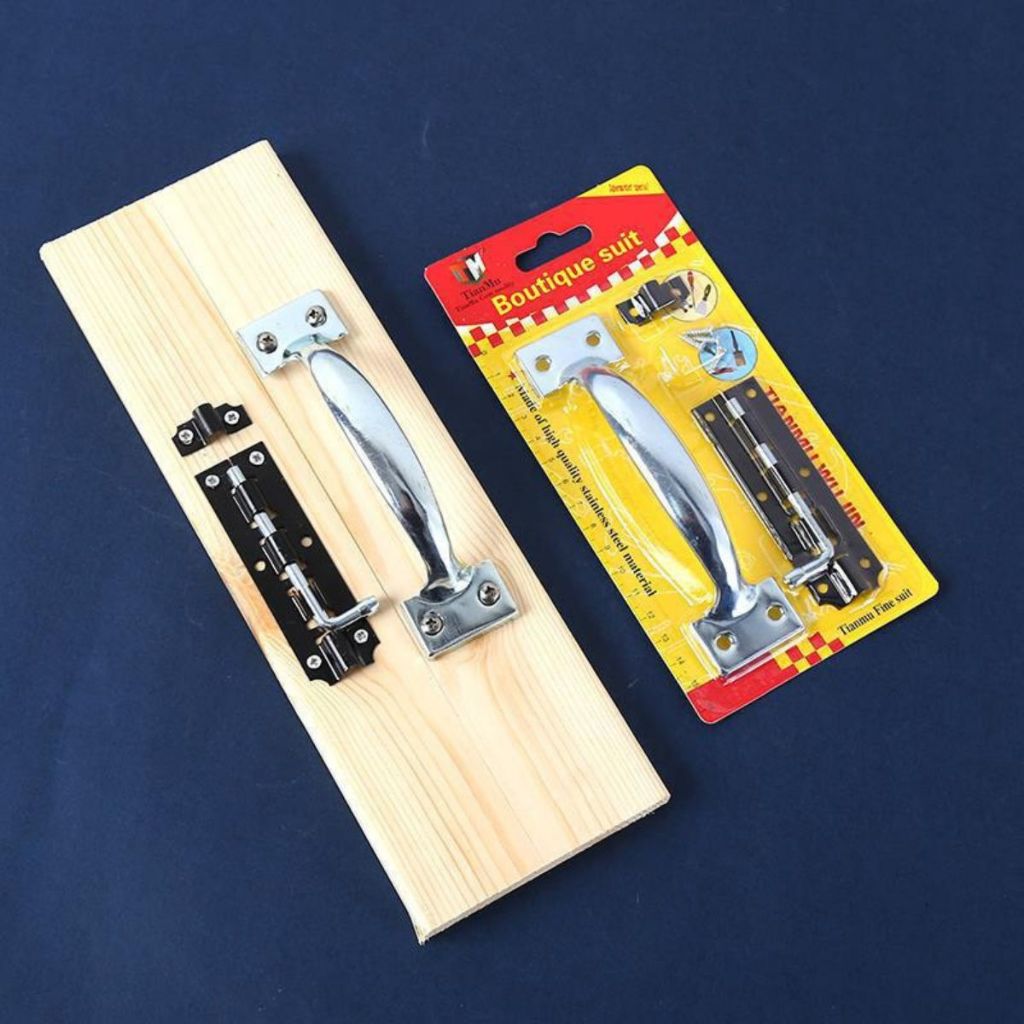 Grendel Pintu Set Free Sekrup / Handle Slot Kunci Lemari Laci Jendela Stainless Anti Karat Berkualitas