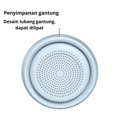 Baskom Lipat Silikon Serbaguna / Drain Basket Flexible / Saringan Tirisan Beras Pencuci Sayuran Buah