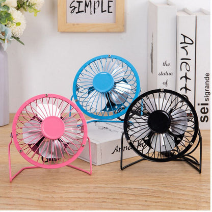 Kipas Angin USB Besi 5 Inch Portable / Mini Fan Meja Elektrik Pendingin Ruangan Super Kencang Anti Panas