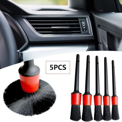 Kuas Cuci Mobil 5in1 / Brush Detailing Set / Sikat Pembersih Debu Sela Interior Motor Multifungsi