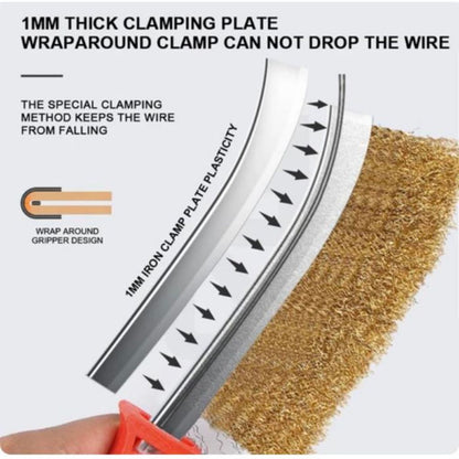 Sikat Kawat Baja Kuningan Gagang / Wire Brush / Alat Pembersih Karat Wastafel Kompor Multifungsi