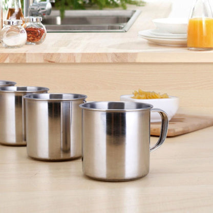 Cangkir Stainless 7cm Tebal / Gelas Minum Kopi Teh Tahan Panas / Mug Travel Mini Anti Karat Termurah