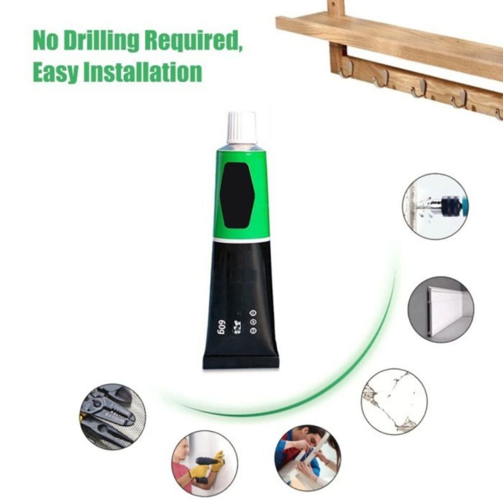 Lem Perekat Serbaguna Pengganti Paku Dan Sekrup Cairan Penempel Partisi Lantai Stop Kontak Dinding Kaca Kayu Keramik Adhesive GlueNail Super Kuat