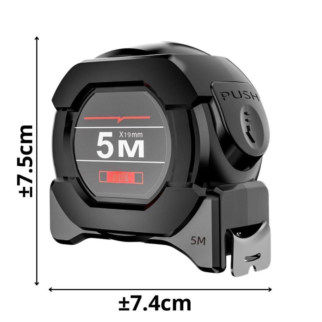 Meteran Tukang Pita Neon 5M / Measuring Tape 5 Meter / Alat Pengukur Bangunan Tebal Anti Karat Murah