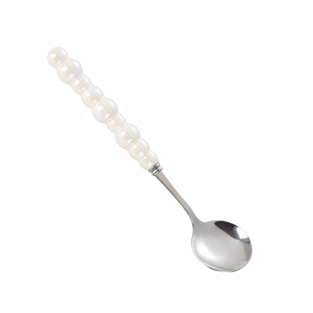 Sendok Stainless Bentuk Mutiara / Pearl Cutlery Aesthetic / Peralatan Makan Ala Korean Premium Tebal