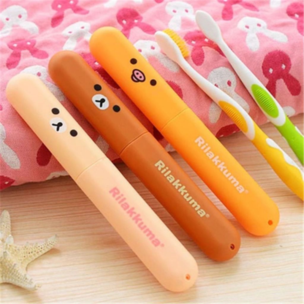 Tempat Sikat Gigi Travel Karakter Lucu / ToothBrush Case Praktis Portable / Tempat Penyimpanan Peralatan Mandi Murah