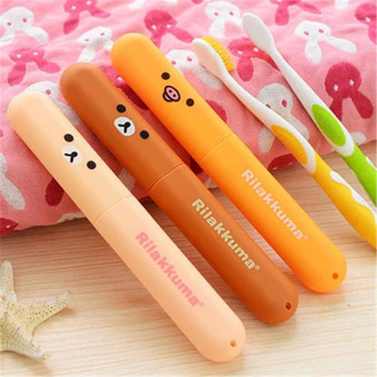 Tempat Sikat Gigi Travel Karakter Lucu / ToothBrush Case Praktis Portable / Tempat Penyimpanan Peralatan Mandi Murah
