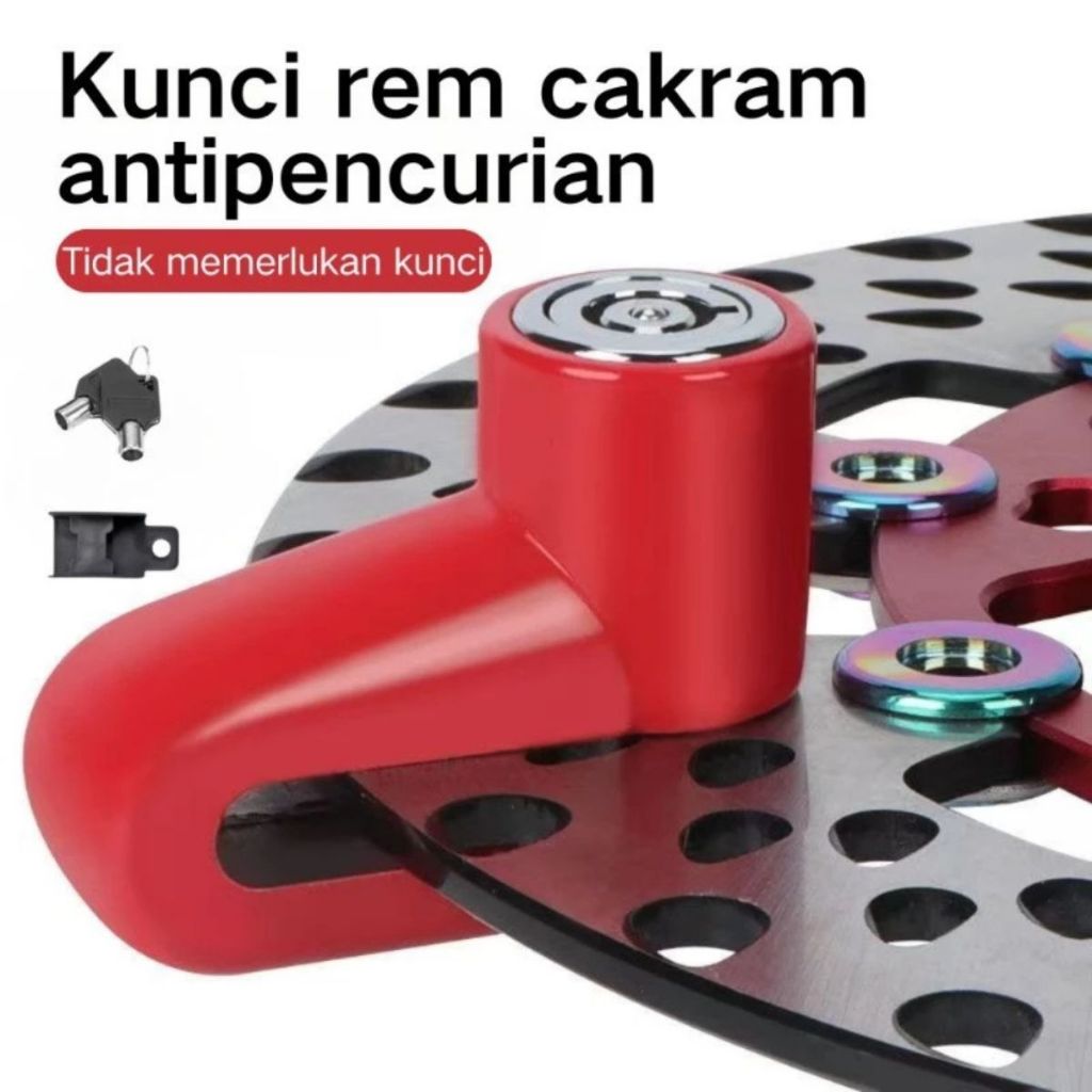 Gembok Cakram Motor Sepeda / Brake Disk Lock Universal / Kunci Pengaman Kendaraan Anti Maling