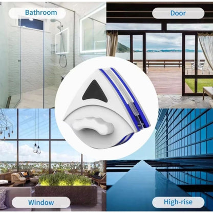 Alat Pembersih Kaca Magnet Segitiga | Window Magnetic Cleaner Double | Wipper Pengangkat Kotoran  Debu Jendela Multifungsi