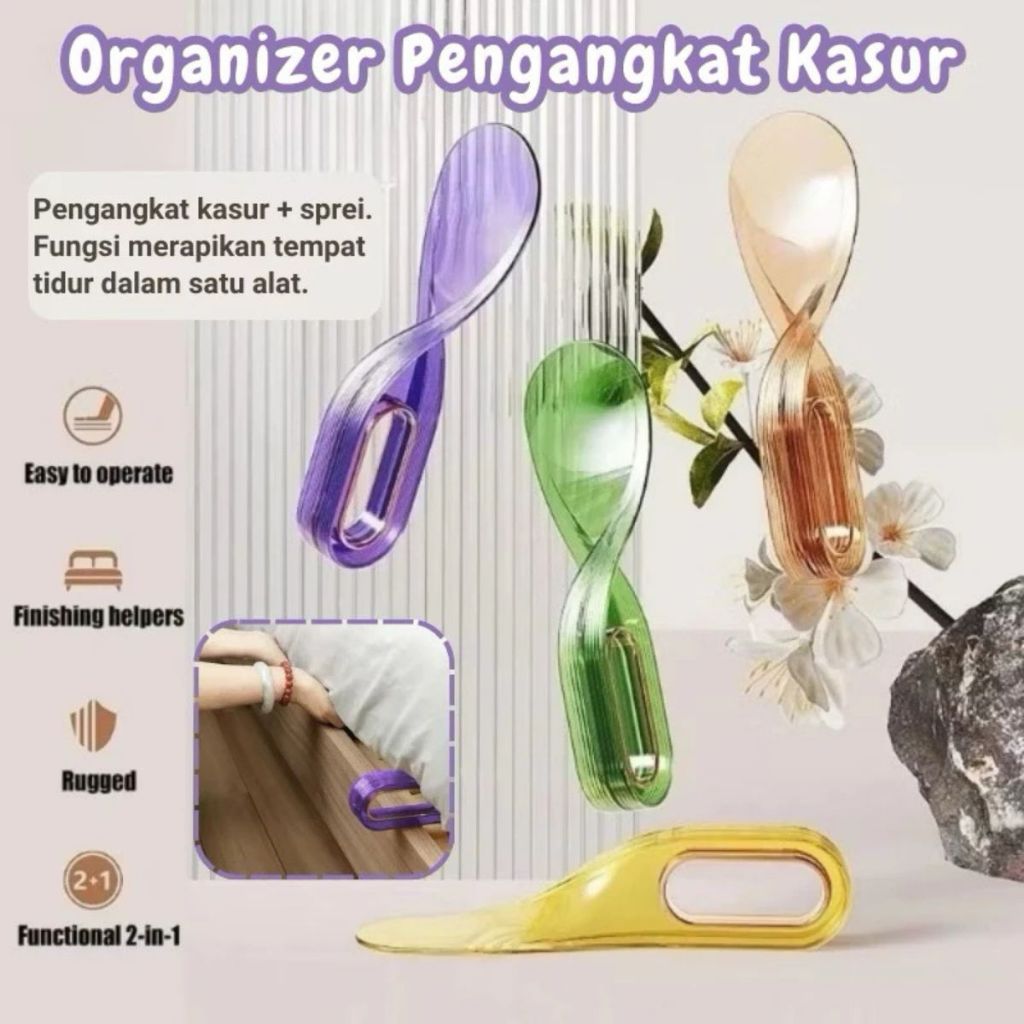 Alat Pengangkat Kasur Transparan | Penahan Springbed Alat Bantu Angkat Pasang Sprei Matras Sofa Praktis Berkualitas