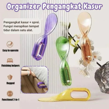 Alat Pengangkat Kasur Transparan | Penahan Springbed Alat Bantu Angkat Pasang Sprei Matras Sofa Praktis Berkualitas