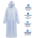 Jas Hujan EVA Polkadot Wanita Pria | Jas Hujan Ponco Anti Air | Raincoat Motor Outdoor
