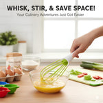 Alat Pengocok Telur Lipat / Hand Mixer Manual Silikon Pengaduk Adonan BPA Free Serbaguna