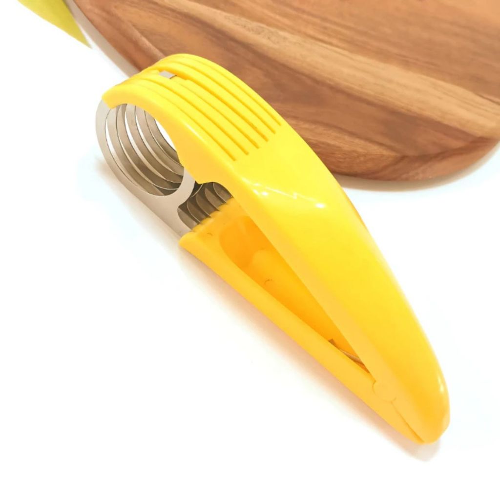 Alat Pemotong Pisang Manual Stainless | Banana Slicer Multifungsi | Alat Potong Sosis Timun Wortel Praktis Super Tajam