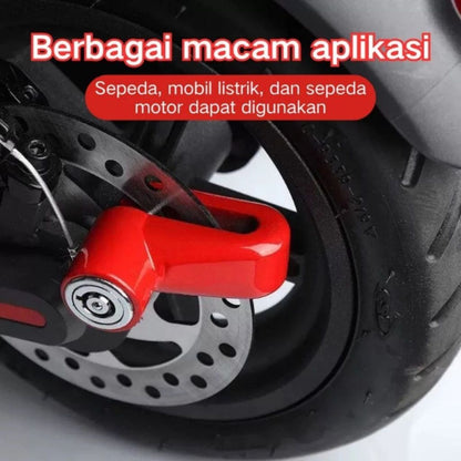 Gembok Cakram Motor Sepeda / Brake Disk Lock Universal / Kunci Pengaman Kendaraan Anti Maling
