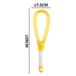 Alat Pengocok Telur Lipat / Hand Mixer Manual Silikon Pengaduk Adonan BPA Free Serbaguna