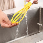 Alat Pengocok Telur Lipat / Hand Mixer Manual Silikon Pengaduk Adonan BPA Free Serbaguna