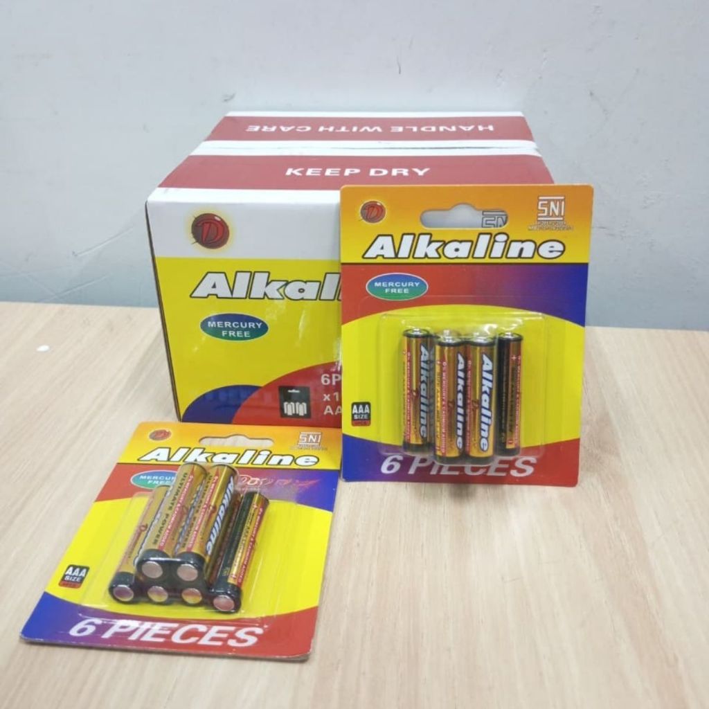 Baterai AA AAA isi 6pcs / Battery A2 A3 1.5V Leak Protection Batre Remote Jam Mainan Kualitas SNI