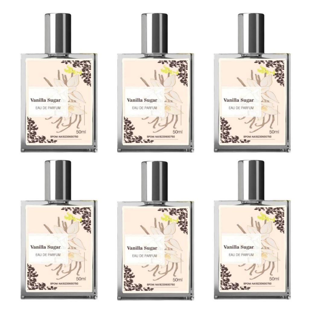 Parfume Vanilla Sugar 50ml / Minyak Wangi Penghaum Badan Wanita Pria / Body Spray Eau De Parfum Tahan Lama