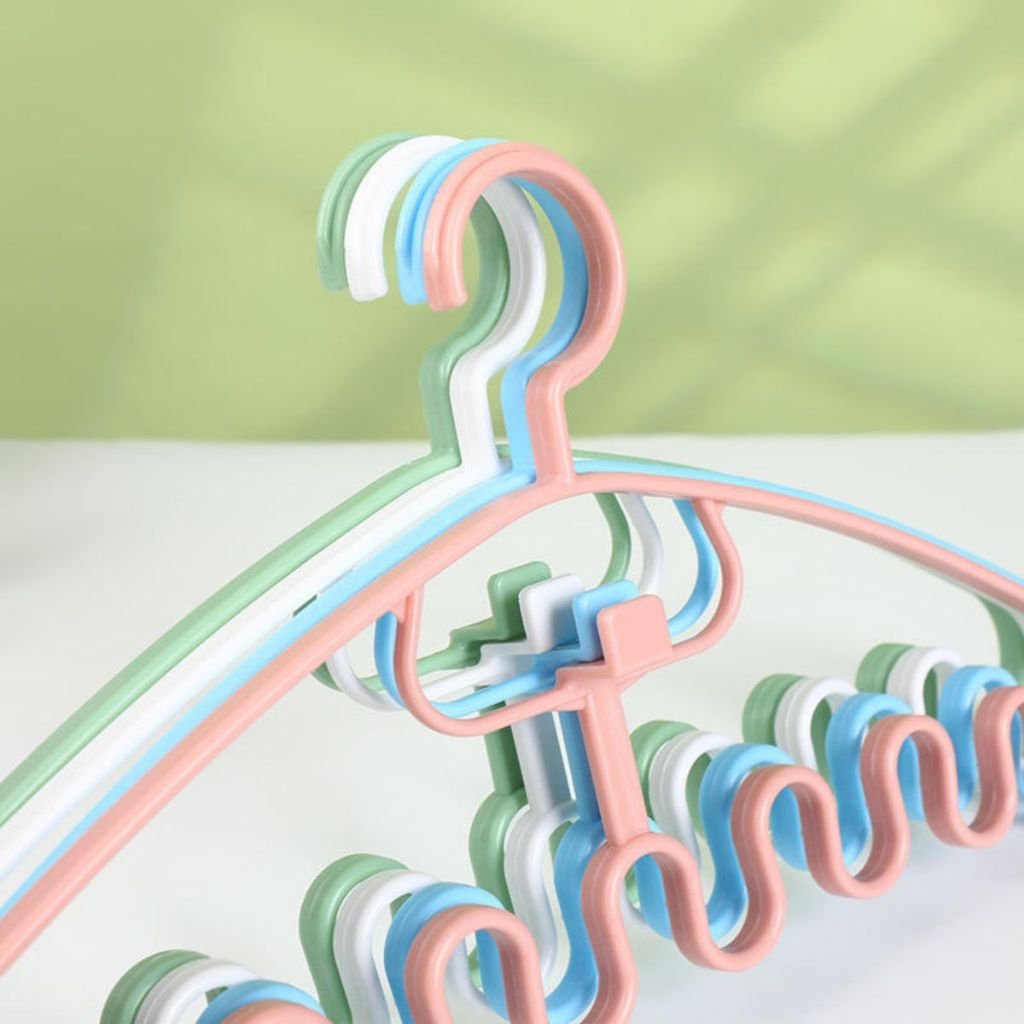 Gantungan Baju Gelombang / Magic Hanger Plastik Non-Slip / Kait Gantung Pakaian Dasi Multifungsi
