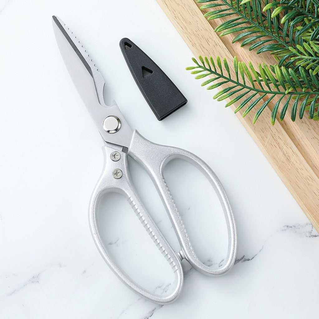 Gunting Dapur Stainless Steel Cutting Scissors Tajam Pemotong Sayur Daging Pembuka Botol Serbaguna