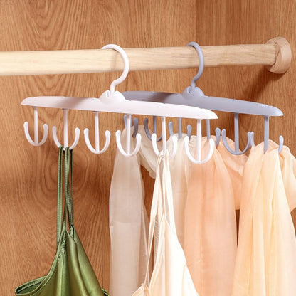 Gantungan Baju 12 Hook Putar / Magic Hanger Plastik / Kait Gantung Jemuran Dasi Tas Topi Multifungsi