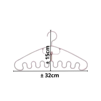 Gantungan Baju Gelombang / Magic Hanger Plastik Non-Slip / Kait Gantung Pakaian Dasi Multifungsi