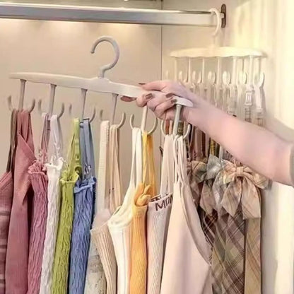 Gantungan Baju 12 Hook Putar / Magic Hanger Plastik / Kait Gantung Jemuran Dasi Tas Topi Multifungsi