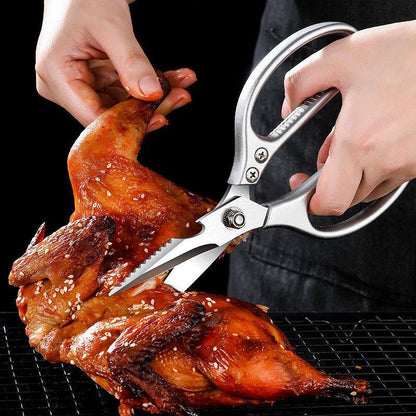 Gunting Dapur Stainless Steel Cutting Scissors Tajam Pemotong Sayur Daging Pembuka Botol Serbaguna