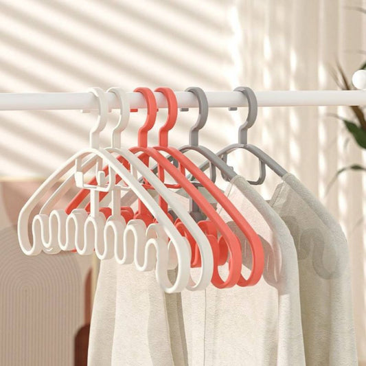 Gantungan Baju Gelombang / Magic Hanger Plastik Non-Slip / Kait Gantung Pakaian Dasi Multifungsi