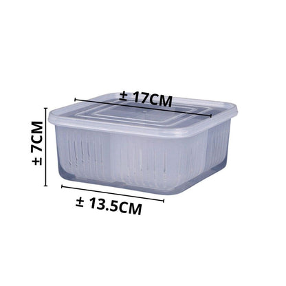 Kotak Saringan 4 Sekat / Drain Jar Serbaguna / Wadah Tirisan Tempat Buah Cabe Tomat Bawang Termurah